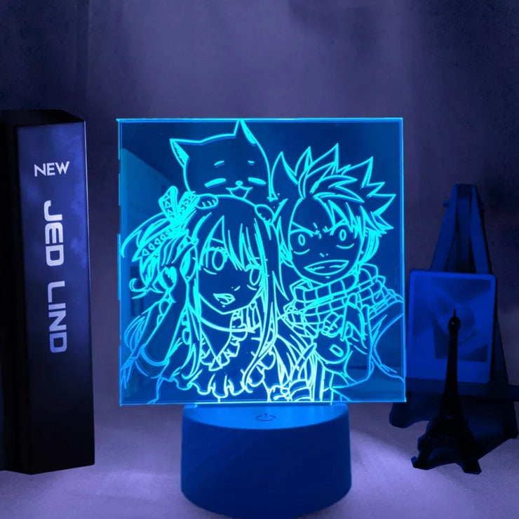 Fairy tail  veilleuse 16 couleurs lampe led decoration manga natsu