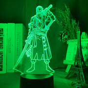 Lampe 3D One Piece Roronoa Zorro