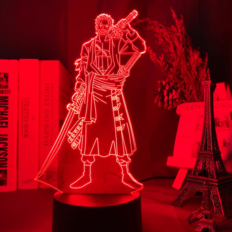 Lampe 3D One Piece Roronoa Zorro