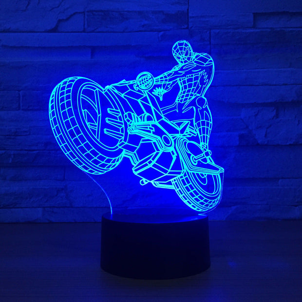 Lampe 3D Marvel Spiderman Moto