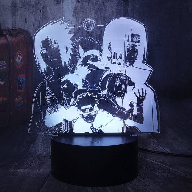 Lampe 3D Naruto Toute L'Equipe