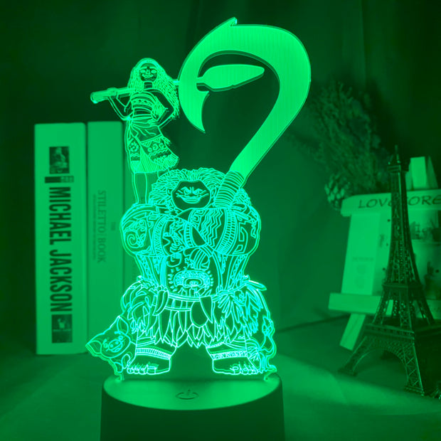 Lampe 3D Moana & Maui