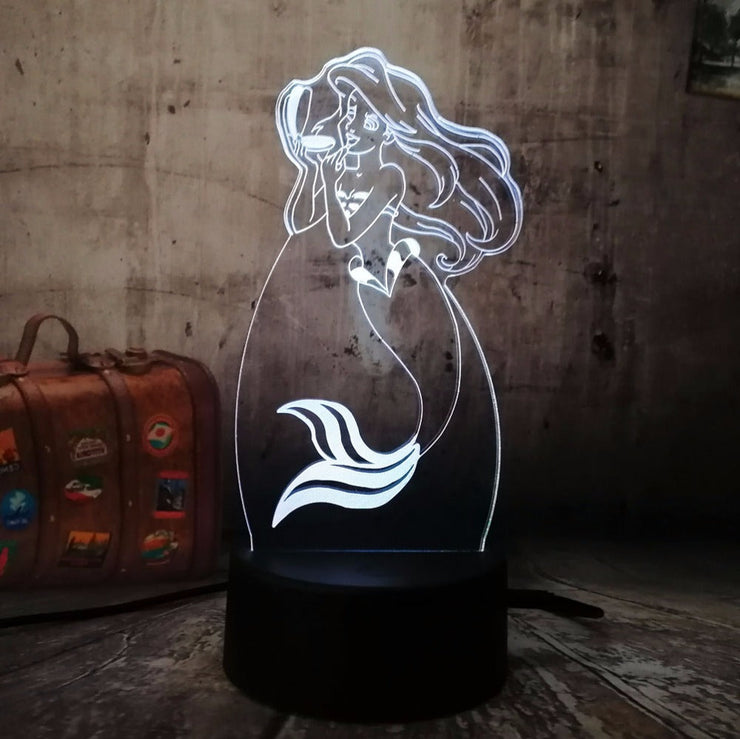 Lampe 3D Disney La Petite Sirène