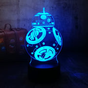 Lampe 3D Star Wars BB-8