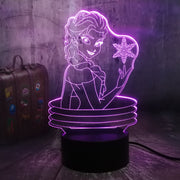 Lampe 3D Disney La Reine Des Neiges Elsa