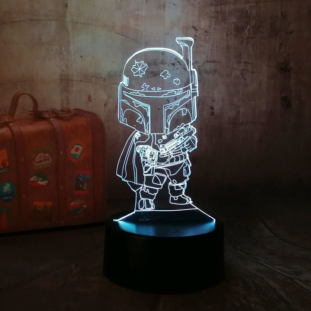 Lampe 3D Star Wars Bébé Boba Fett