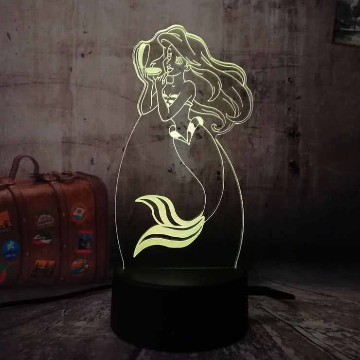 Lampe 3D Disney La Petite Sirène