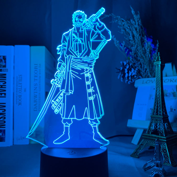 Lampe 3D One Piece Roronoa Zorro