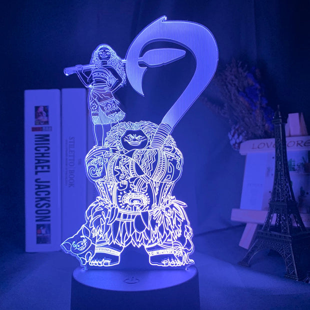 Lampe 3D Moana & Maui