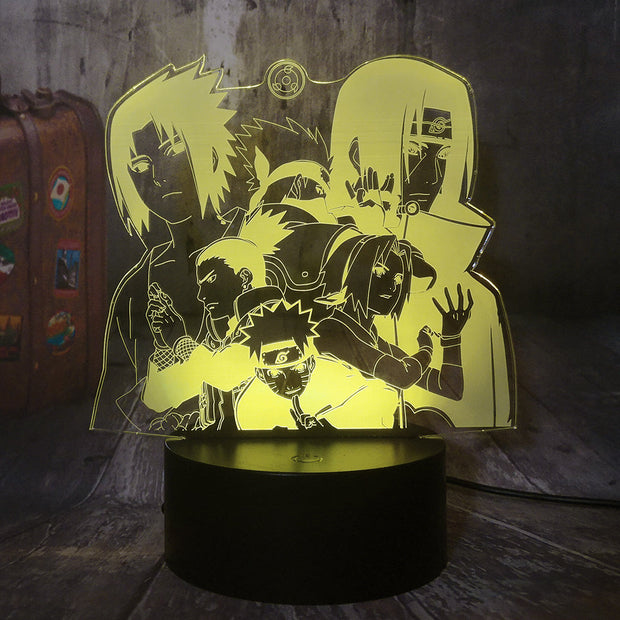 Lampe 3D Naruto Toute L'Equipe