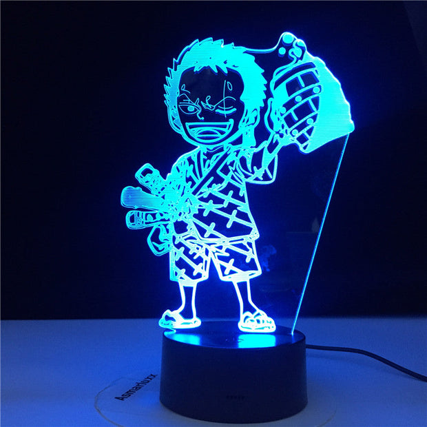 Lampe 3D One Piece Zoro Bébé