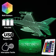 Lampe 3D Avion Militaire