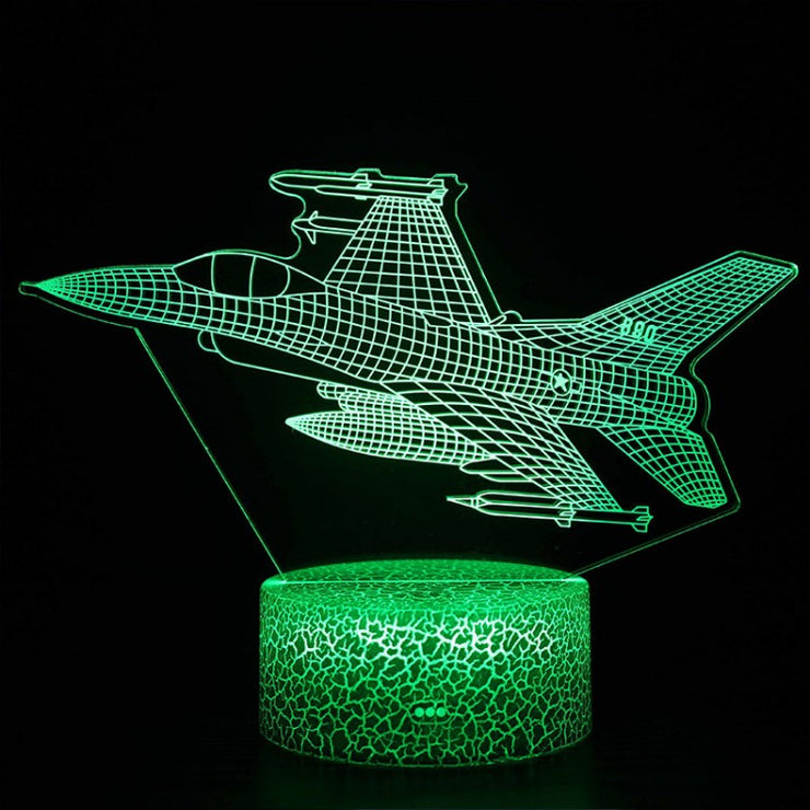 Lampe 3D Avion Militaire