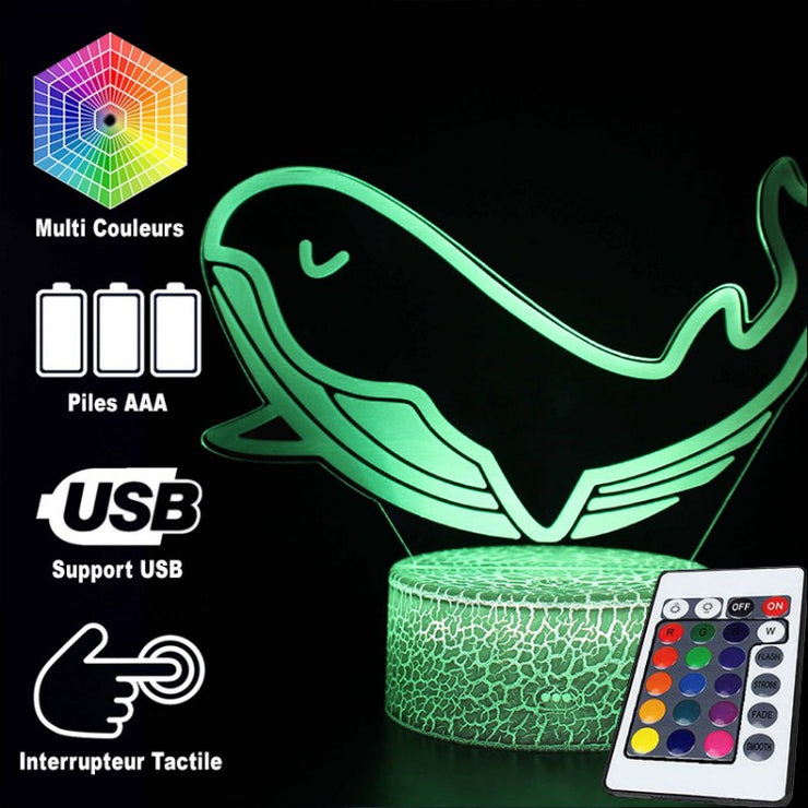 Lampe 3D Baleine