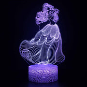 Lampe 3D Princesse Belle Dansant