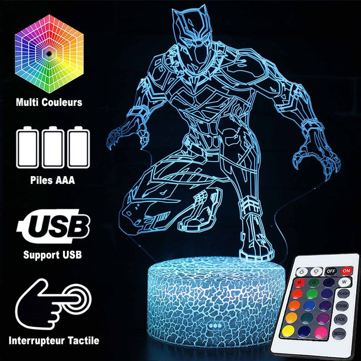 Lampe 3D Marvel Black Panther Furtif