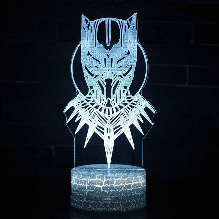 Lampe 3D Marvel Black Panther Masque