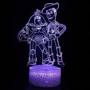 Lampe 3D Buzz & Woody De Toy Story