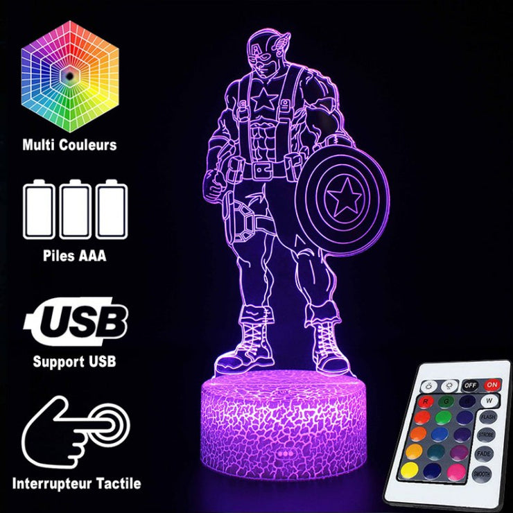 Lampe 3D Marvel Captain America