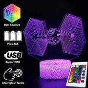 Lampe 3D Star Wars Chasseur TIE