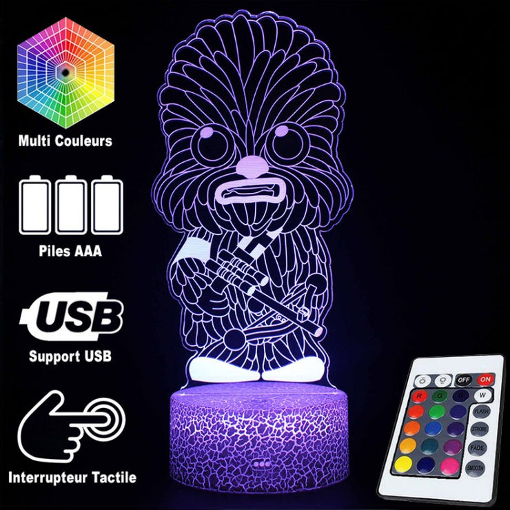 Lampe 3D Star Wars Chewbacca Nourrisson