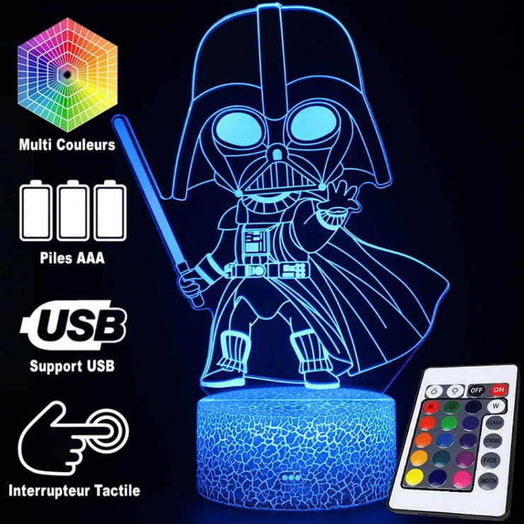 Lampe 3D Star Wars Dark Vador Bébé Sabre Laser