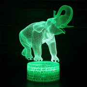 Lampe 3D Éléphant Levant Sa Trompe