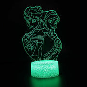 Lampe 3D La Reine Des Neiges Elsa & Anna