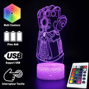 Lampe 3D Marvel Thanos Gant De L'Infini