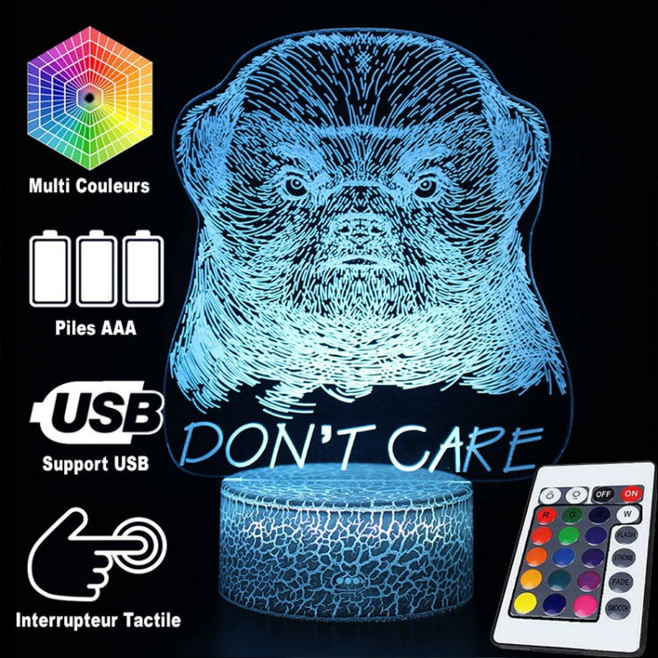 Lampe 3D Gorille Don't Care