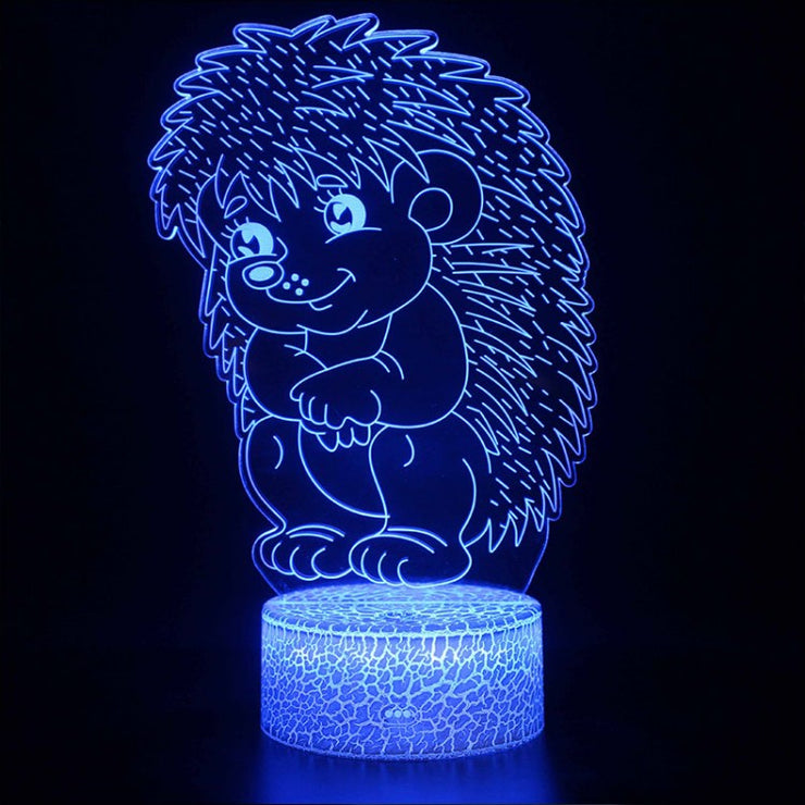 Lampe 3D Hérisson Mignon