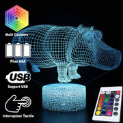 Lampe 3D Hippopotame Adulte