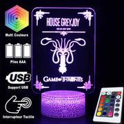 Lampe 3D Game Of Thrones Maison Greyjoy