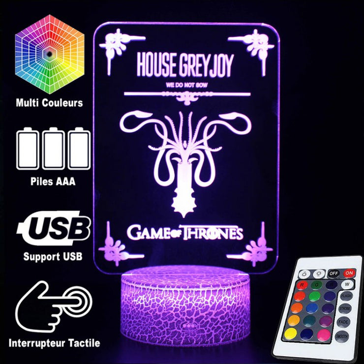 Lampe 3D Game Of Thrones Maison Greyjoy