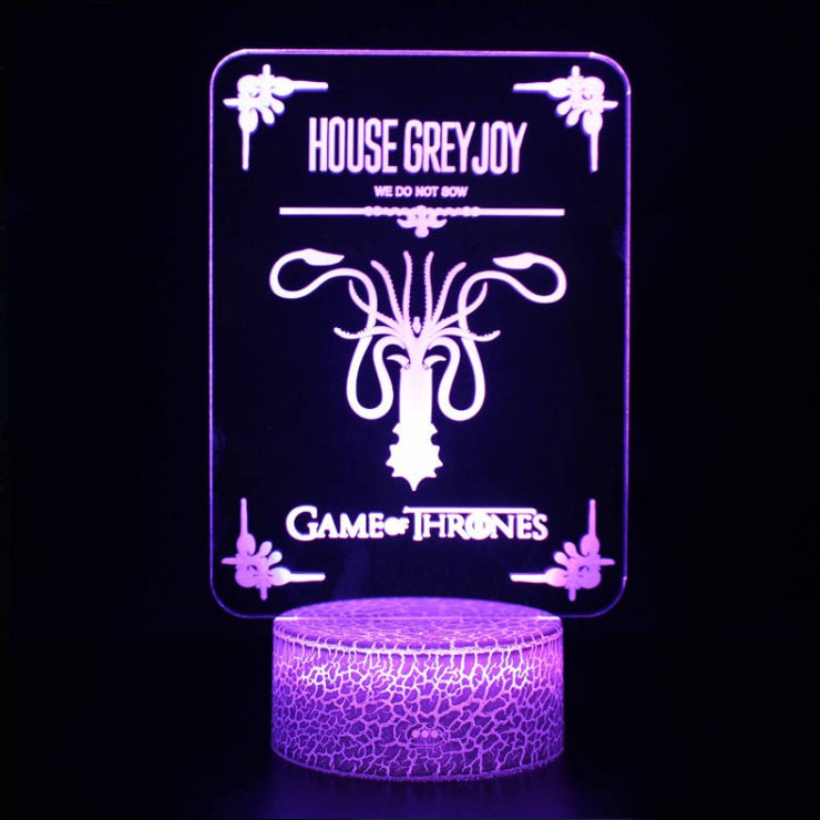 Lampe 3D Game Of Thrones Maison Greyjoy