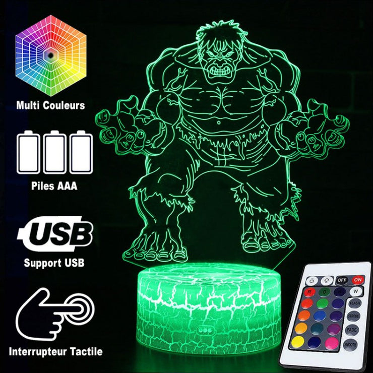 Lampe 3D Marvel Hulk