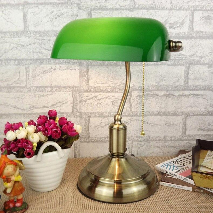 Lampe de Bureau <br> Verte Vintage