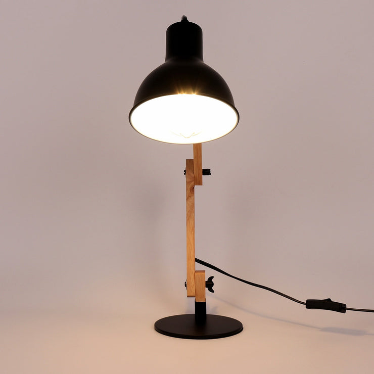 Lampe de Bureau <br> Vintage en Bois