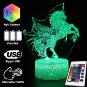 Lampe 3D Licorne Magique