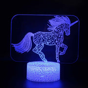 Lampe 3D Licorne Magique Formée Par Des Étoiles