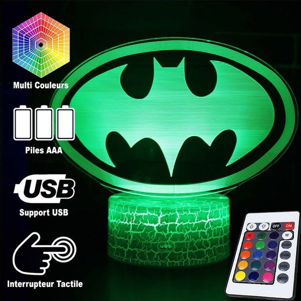 Lampe 3D DC Batman Logo