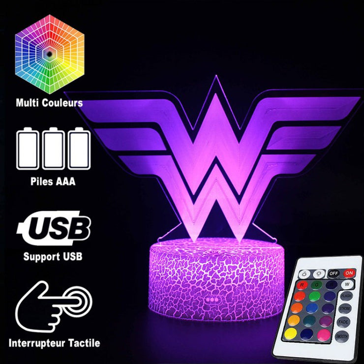 Lampe 3D DC Wonder Woman Logo