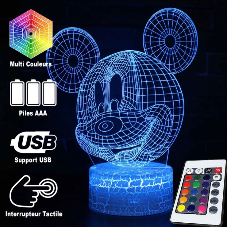 Lampe 3D Tête De Mickey