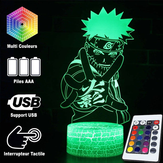 Lampe 3D Naruto Uzumaki