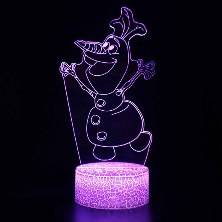 Lampe 3D Olaf La Reine Des Neiges