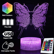 Lampe 3D Papillon Sauvage