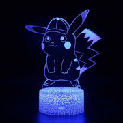 Lampe 3D Pokémon Pikachu Avec Une Casquette