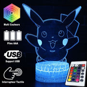 Lampe 3D Pokémon Pikachu Heureux