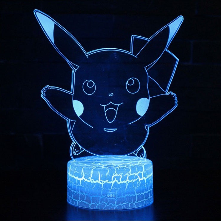 Lampe 3D Pokémon Pikachu Heureux