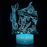 Lampe 3D Poisson Moulinet & Hameçons